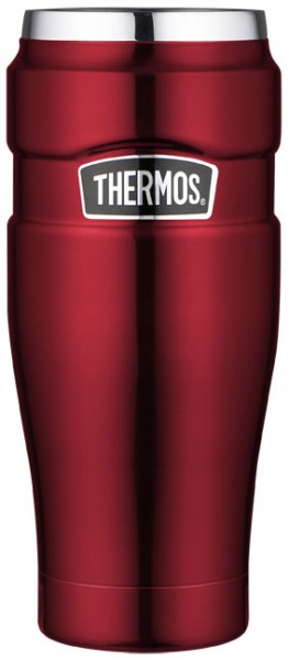 Thermos Stainless King Isolier-Trinkbecher Edelstahl lackiert cranberry 0,47 L